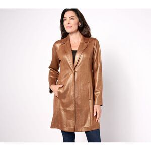 Isaac Mizrahi Gold Long Coat